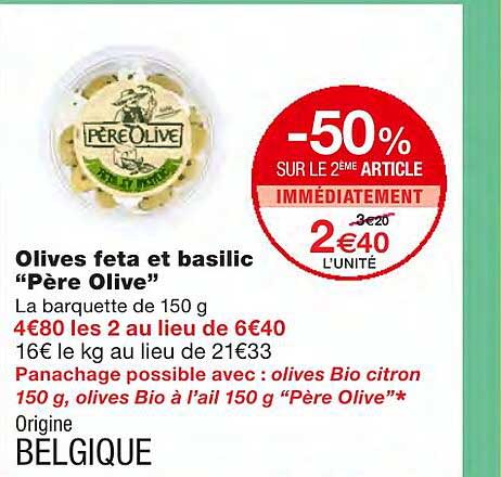 olives feta et basilic "père olive"