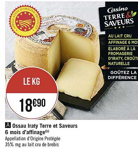ossau iraty terre et saveurs 6 mois d'affinage