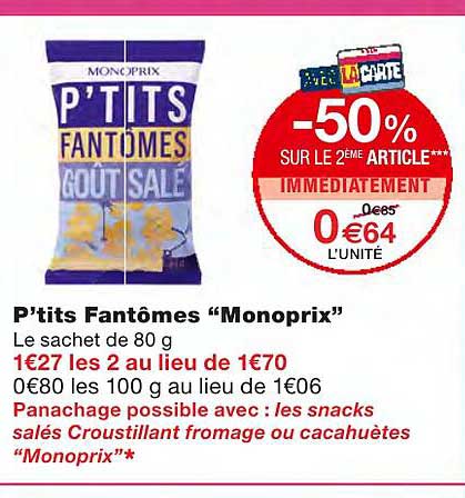 p'tits fantômes "monoprix"