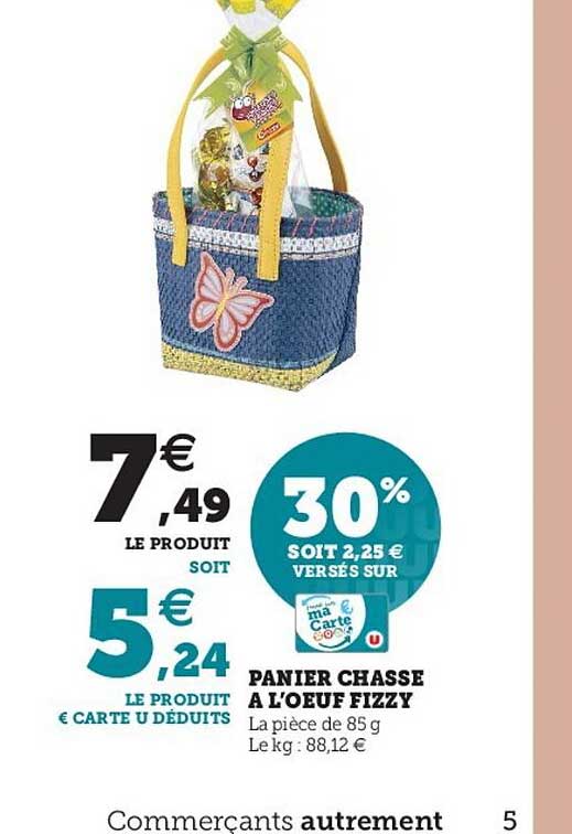 panier chasse à l'œuf fizzy