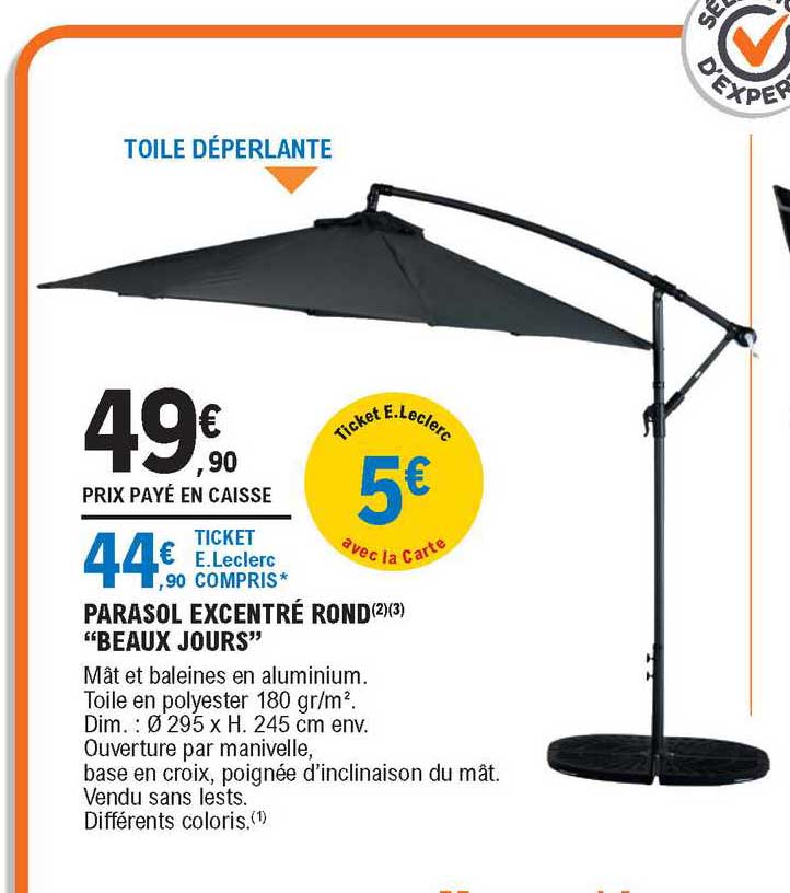 Parasol Excentré Rond "beaux Jours"