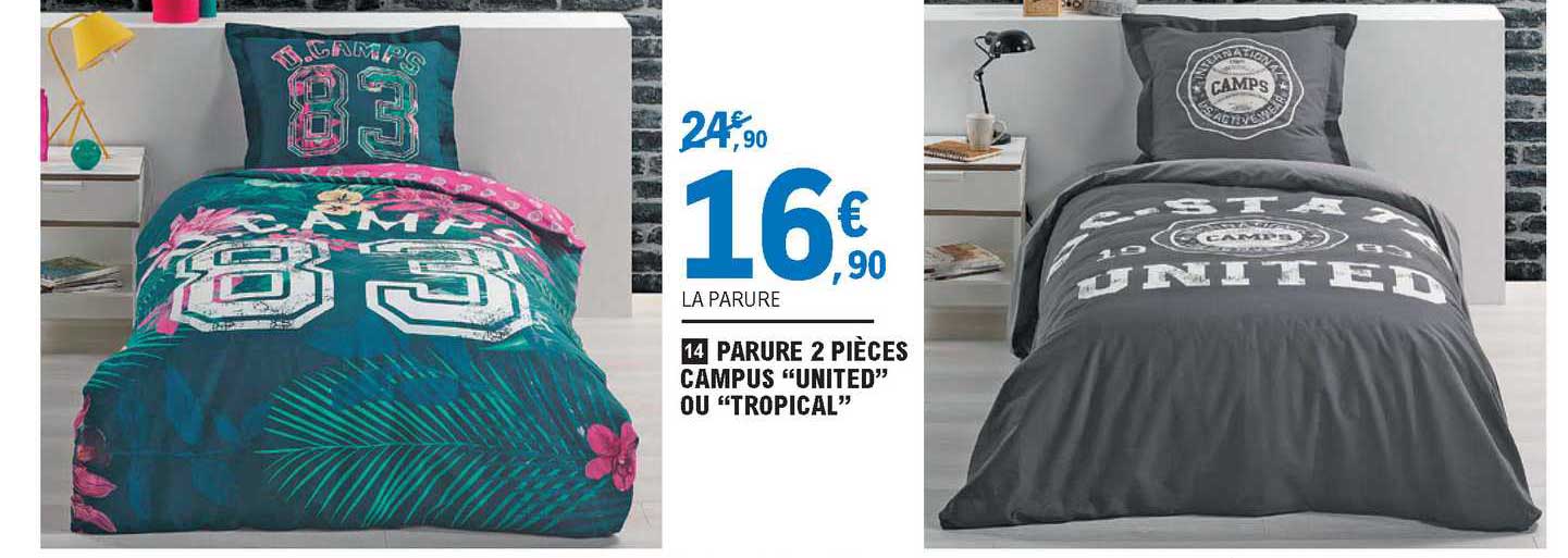 parure 2 pièces campus "united" ou "tropical"