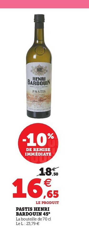 pastis henri bardouin 45°