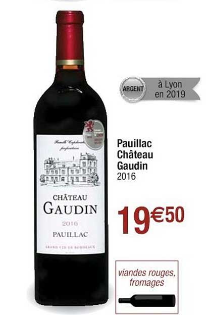 pauillac château gaudin 2016