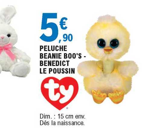 peluche beanie boo's - benedict le poussin