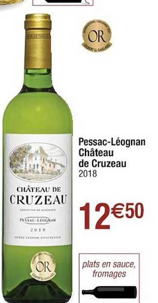 pessac-léognan château de cruzeau 2018