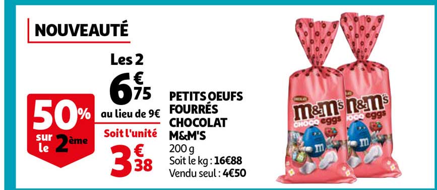 Petit Oeufs Fourrés Chocolat M&m's