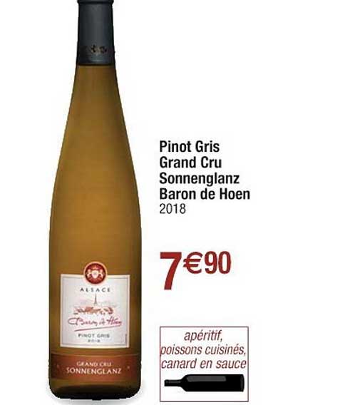 pinot gris grand cru sonneglanz baron de hoen 2018