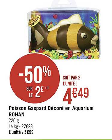 poisson gaspard décoré en aquarium rohan