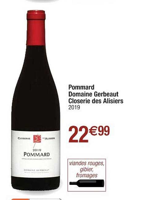 pommard domaine gerbeaut closerie des alisiers