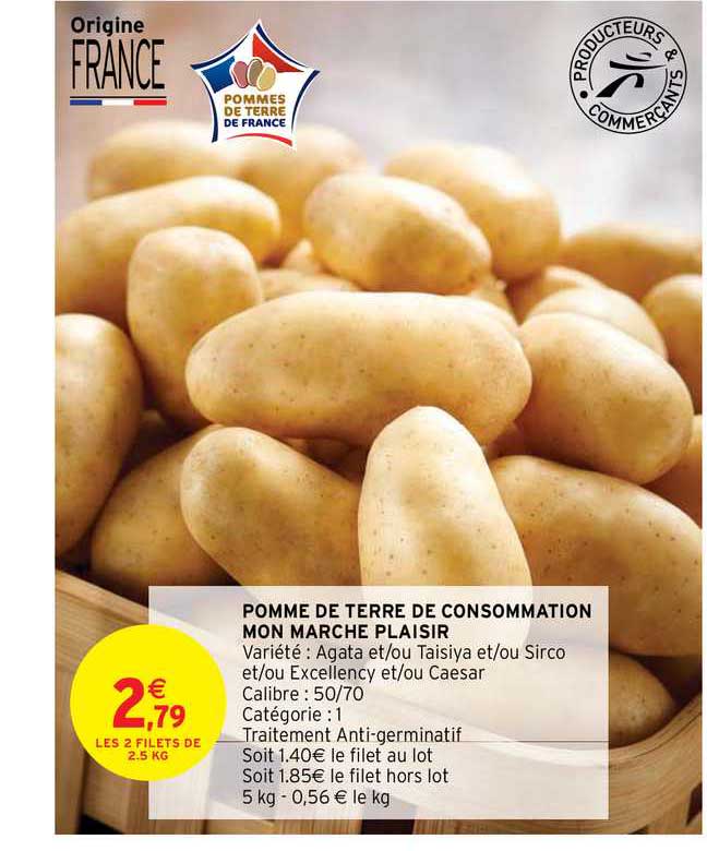 pomme de terre de consommation mon marché plaisir