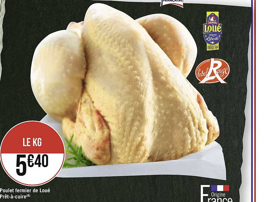 poulet fermier de loué prêt-à-cuire