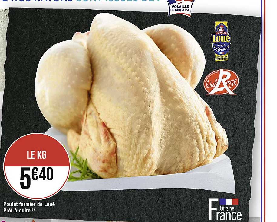 poulet fermier de loué prêt-à-cuire