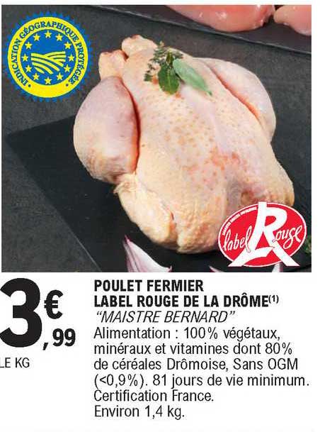 poulet fermier label rouge de la drôme "maistre bernard"