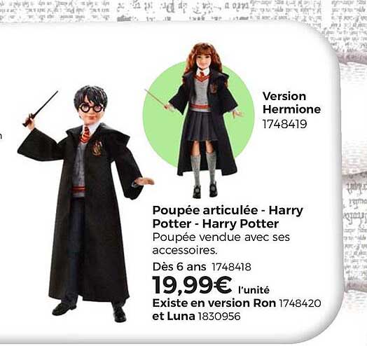 poupée articulée - harry potter - version hermione