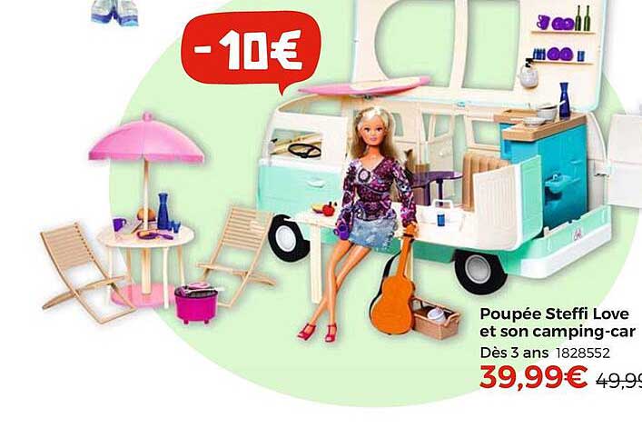 poupée steffi love et son camping-car