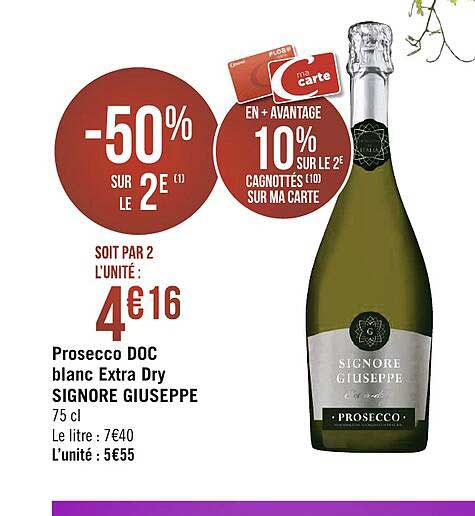 prosecco doc blanc extra dry signore giuseppe