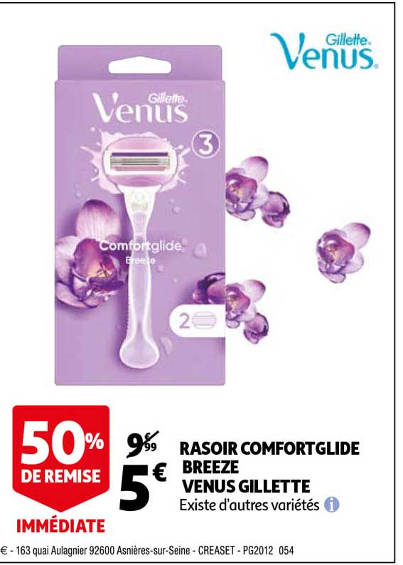 rasoir comfort glide breeze venus gillette