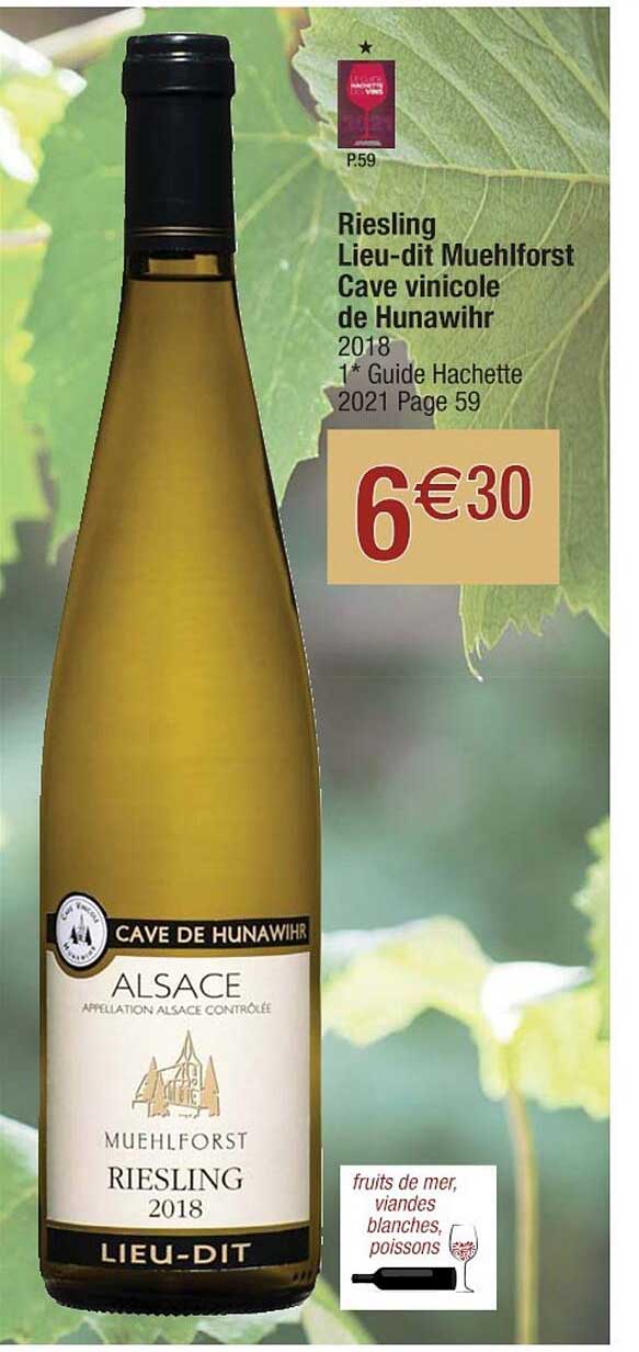 riesling lieu-dit muehlforst cave vinicole de hunawihr