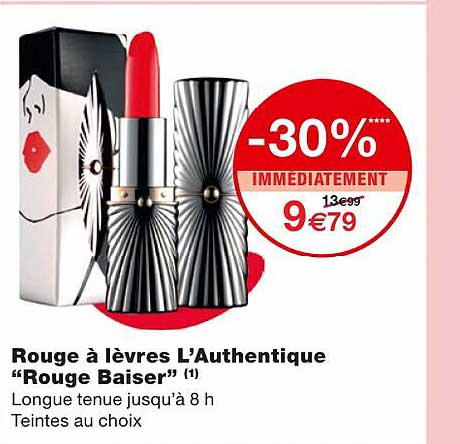 rouge à lèvres l'authentique "rouge baiser"