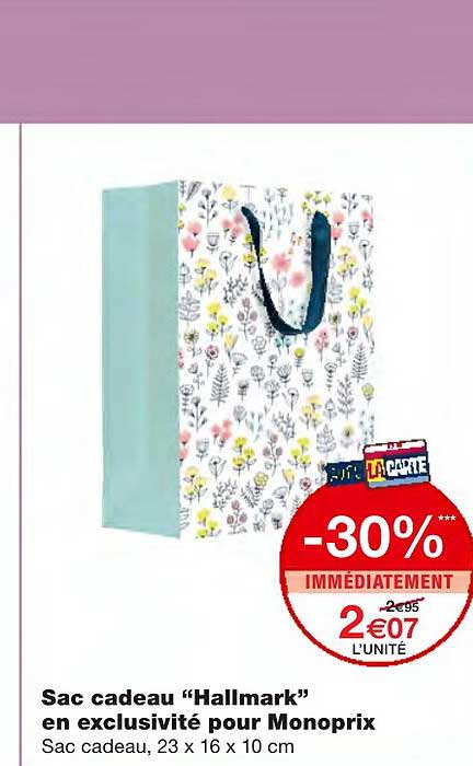 Sac Cadeau "hallmark" En Exclusivité Pour Monoprix