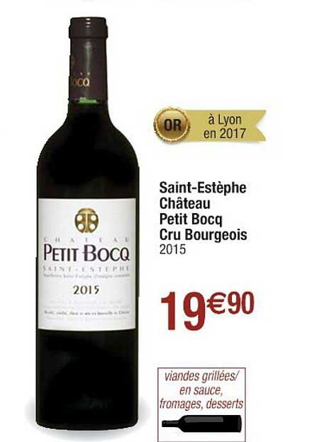 saint-estèphe château petit bocq cru bourgeois 2015