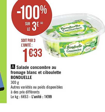 Salade Concombre Au Fromage Blanc Et Ciboulette Bonduelle
