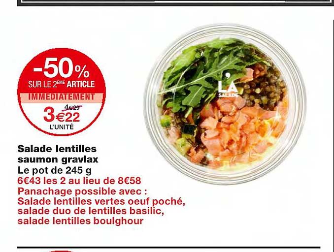 Salade Lentilles Saumon Gravlax