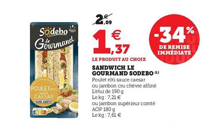 Sandwich Le Gourmand Sodebo