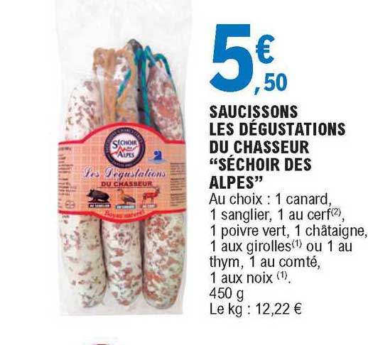 saucissons les dégustations du chasseur "séchoir des alpes"