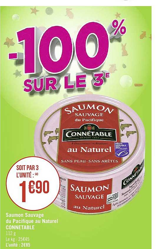 Saumon Sauvage Du Pacifique Au Naturel Connetable