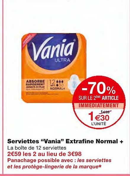 serviettes "vania" extrafine normal +
