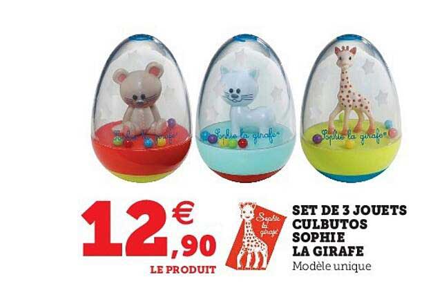 Set De 3 Jouets Culbutos Sophie La Girafe
