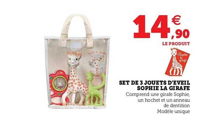 set de 3 jouets d'éveil sophie la girafe