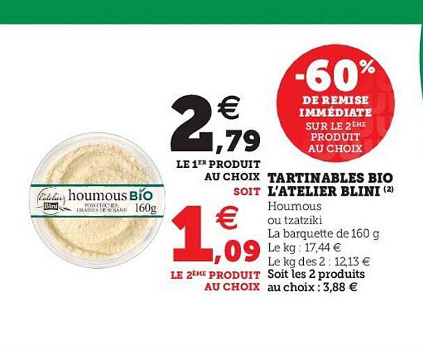 tartinables bio l'atelier blini