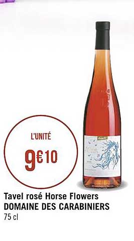 tavel rosé horse flowers domaine des carabiniers