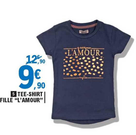 tee-shirt fille "l'amour"
