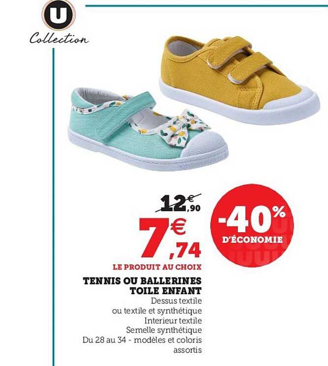 Tennis Ou Ballerines Toile Enfant