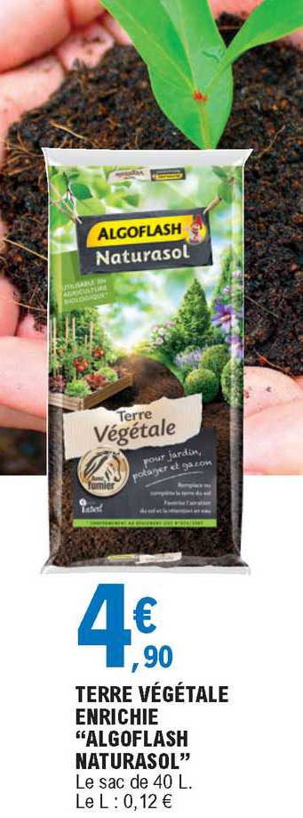 terre végétale enrichie "algoflash naturasol"