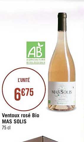 ventoux rosé bio mas solis