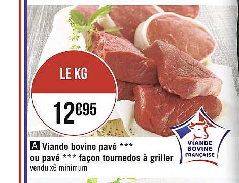 viande bovine pavé façon tournedos à griller