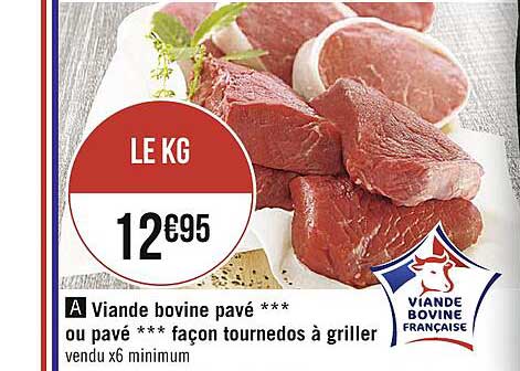 viande bovine pavé façon tournedos à griller