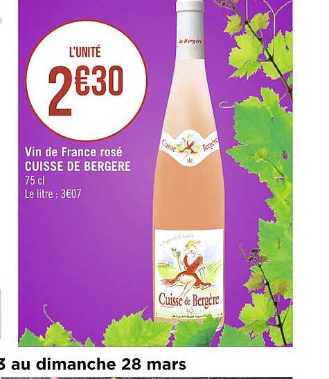 vin de france rosé cuisse de bergère