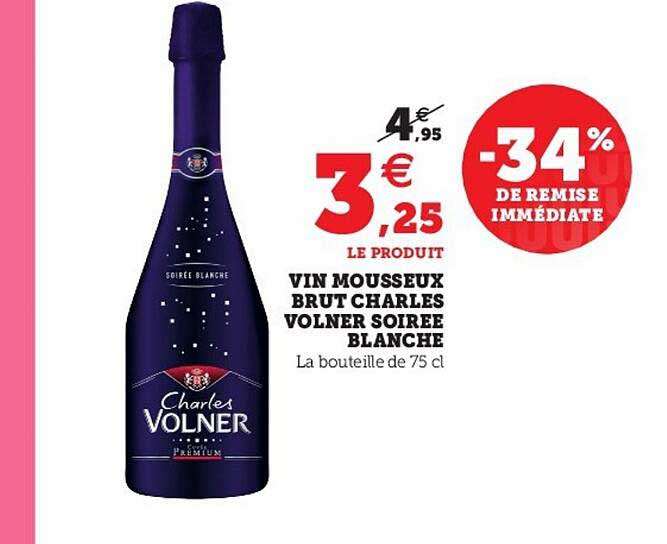 vin mousseux brut charles volner soirée blanche