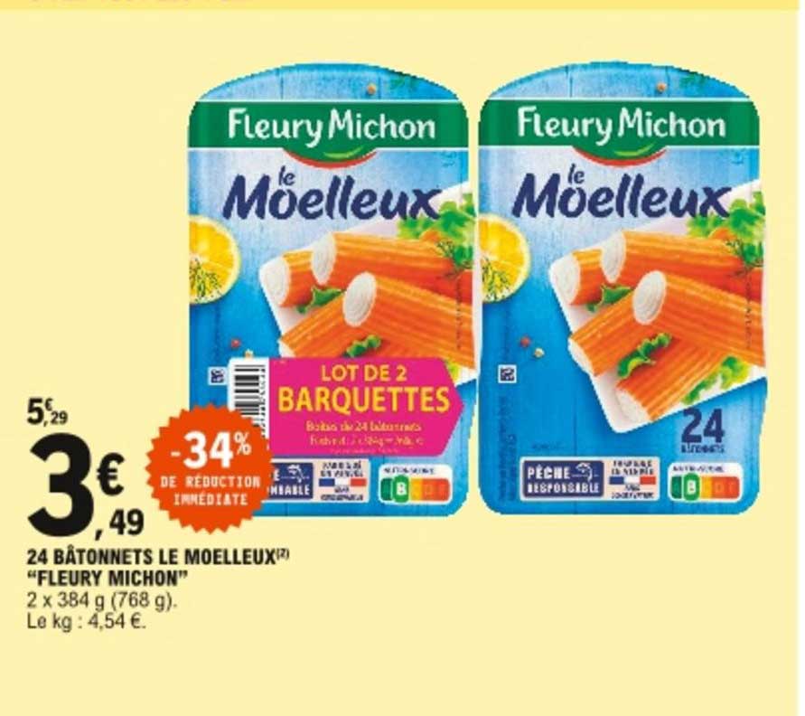 24 bâtonnets le moelleux "fleury michon"