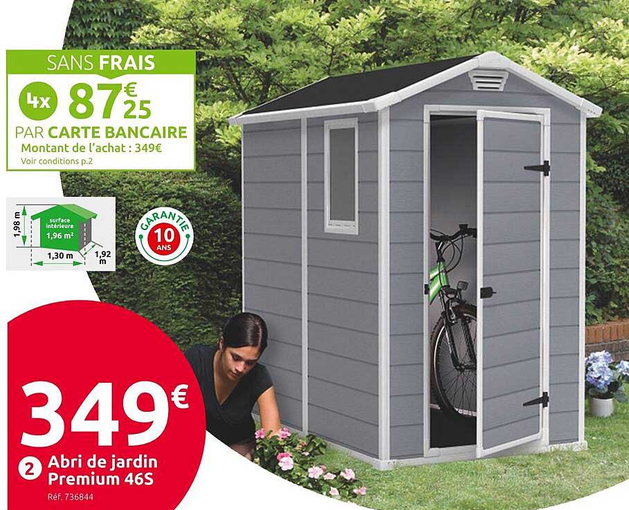 abri de jardin premium 46s