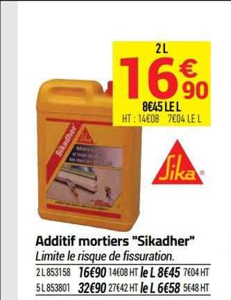 Additif Mortiers "sikadher" Sika