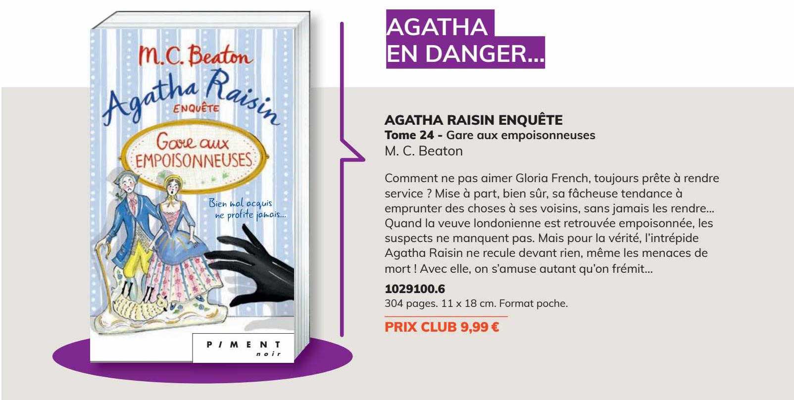 agatha raisin enquête tome 24 - gare aux empoisonneuses - m. c. beaton