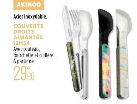 Akinod Couverts Droit Aimantés 12h34