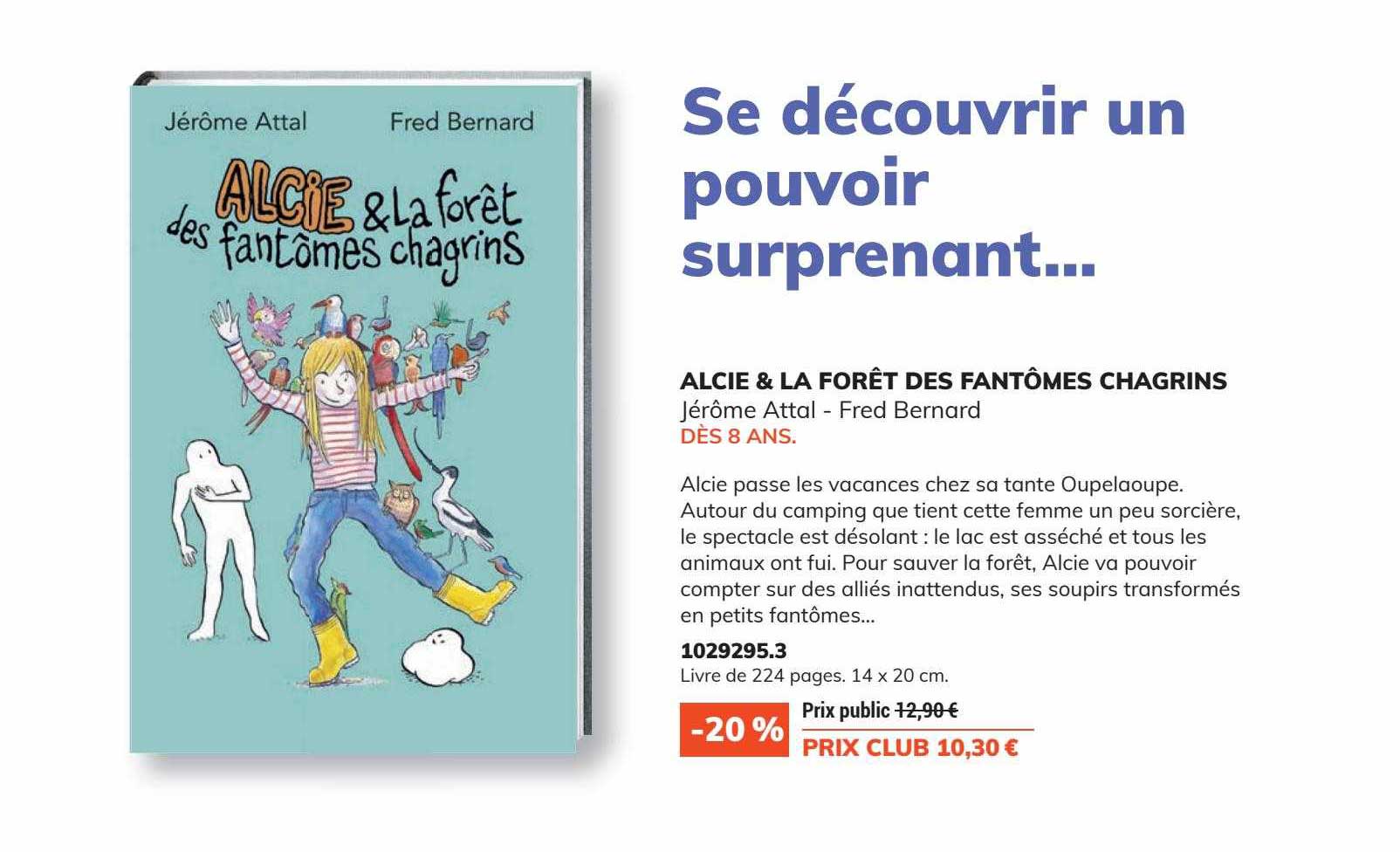 alcie & la forêt des fantômes chagrins jérôme attal - fred bernard